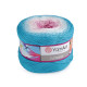 Knitting yarn flowers 250 g - Turquoise (2 Pieces) Knitting yarn flowers 250 g - Turquoise (2 Pieces)