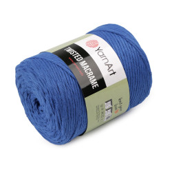 Knitting yarn twisted macrame 500 g, combing - King blue (1 Piece)