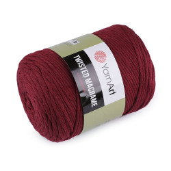 Knitting yarn twisted macrame 500 g, combing - Garnet (1 Piece)
