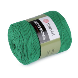 Knitting yarn twisted macrame 500 g, combing - Green fir (1 Piece)