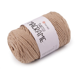 Knitting yarn twisted macrame 500 g, combing - Light brown (1 Piece)
