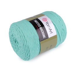 Knitting yarn twisted macrame 500 g, combing - Mint (1 Piece)