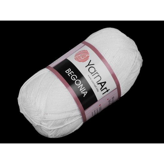 Bavlněná pletací příze begonia 50 g - Šedá nejsvětlejší (10 Kusy) Bavlněná pletací příze begonia 50 g - Šedá nejsvětlejší (10 Kusy)