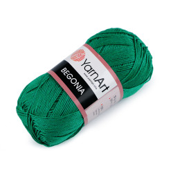 Bavlnená pletacia priadza begonia 50 g - Zelená pastelová (1 Kus)