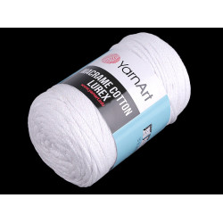 Włóczka macrame cotton lurex 250 g - White (1 Sztuka)