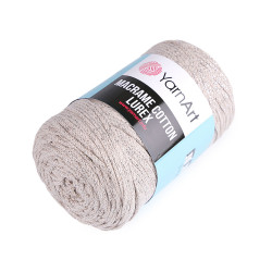 Włóczka macrame cotton lurex 250 g - Jasnybeżowy (1 Sztuka)