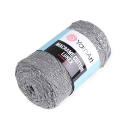 Włóczka macrame cotton lurex 250 g - Szary (1 Sztuka)