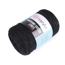 Włóczka macrame cotton lurex 250 g - Czarny (1 Sztuka)