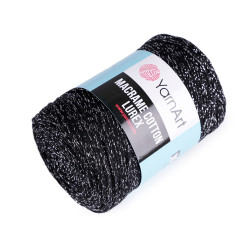 Włóczka macrame cotton lurex 250 g - Czarny (1 Sztuka)