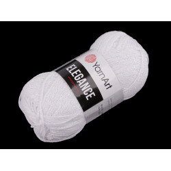Knitting yarn elegance lurex 50 g - White (1 Piece)