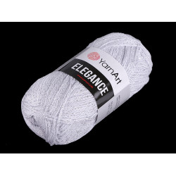 Knitting yarn elegance lurex 50 g - White (1 Piece)