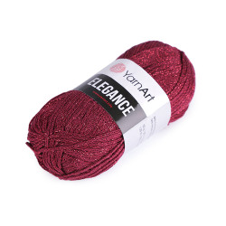 Pletací příze elegance lurex 50 g - Bordó (1 Kus)