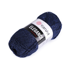 Pletací příze elegance lurex 50 g - Modrá tmavá (1 Kus)