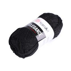 Pletací příze elegance lurex 50 g - Černá (1 Kus)
