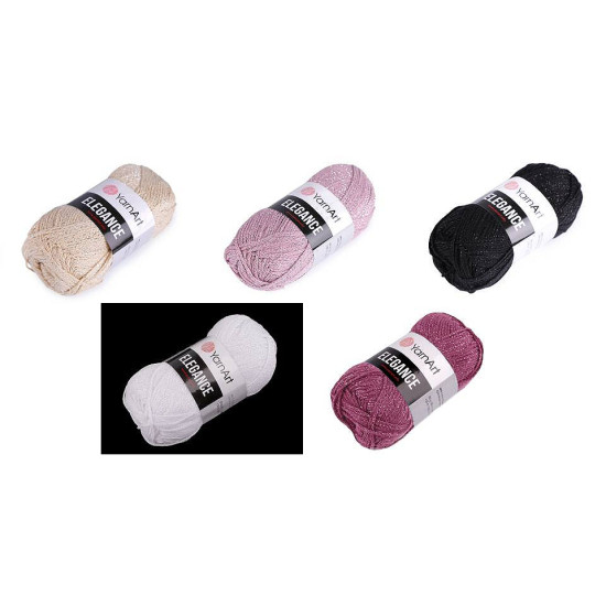 Pletací příze elegance lurex 50 g - Modrá královská (1 Kus)