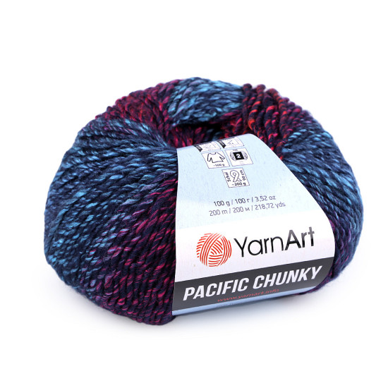 Strickgarn pacific chunky 100 g - Schwarz (5 Stücke) Strickgarn pacific chunky 100 g - Schwarz (5 Stücke)
