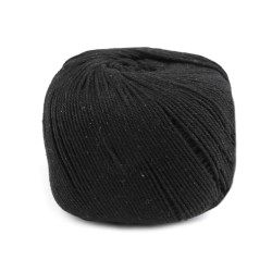 Bavlnená priadza macrame ø2-2,5 mm rozčesávacia - Čierna (1 Kus)