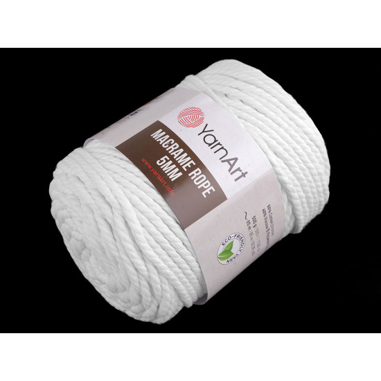 Corde macramé pour tricot, 5 mm, 500 g, peignée - Noir (2 Pièces) Corde macramé pour tricot, 5 mm, 500 g, peignée - Noir (2 Pièces)