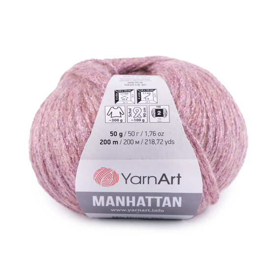 Włóczka manhattan 50 g - Stary róż (1 Sztuka) Włóczka manhattan 50 g - Stary róż (1 Sztuka)