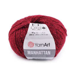 Włóczka manhattan 50 g - Czerwony (1 Sztuka)