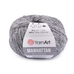 Włóczka manhattan 50 g - Szary (1 Sztuka)