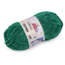 Knitting chenille yarn dolphin baby 100 g - Emerald green (1 Piece)