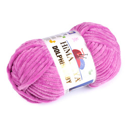 Knitting chenille yarn dolphin baby 100 g - Blackviolet lig. (1 Piece)