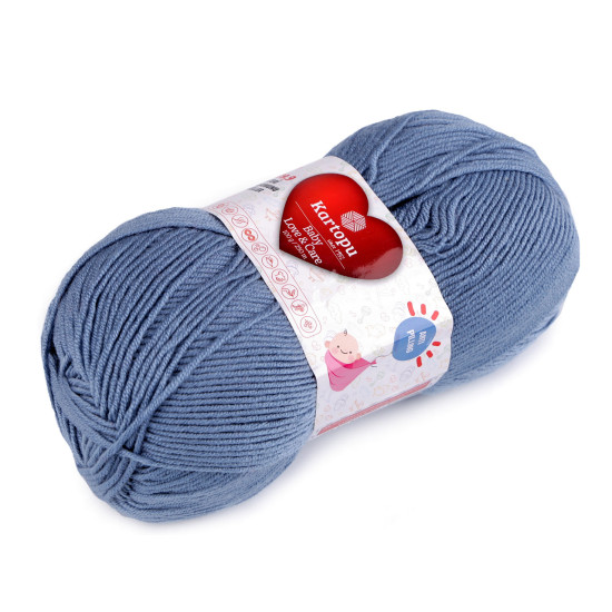 Pletací příze baby love a care 100 g - Modrá temná (1 Kus)