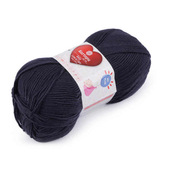 Pletací příze baby love a care 100 g - Modrá temná (1 Kus)