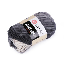 Hilo de tricotar jeans crazy 50 g - Gris (1 Pieza)