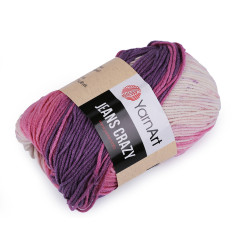 Hilo de tricotar jeans crazy 50 g - Violeta (1 Pieza)