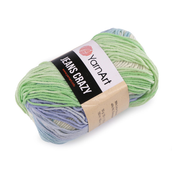 Hilo de tricotar jeans crazy 50 g - Menta (10 Piezas) Hilo de tricotar jeans crazy 50 g - Menta (10 Piezas)