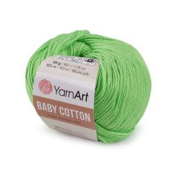 Fil à tricoter baby cotton, 50 g - Vert clair (1 Pièce)