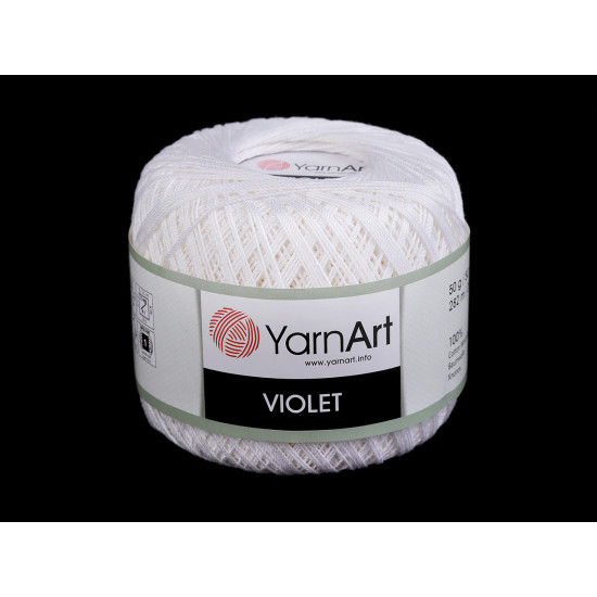 Bavlněná příze háčkovací violet 50 g - Multikolor (1 Kus) Bavlněná příze háčkovací violet 50 g - Multikolor (1 Kus)