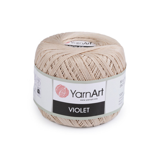 Bavlněná příze háčkovací violet 50 g - Multikolor (1 Kus) Bavlněná příze háčkovací violet 50 g - Multikolor (1 Kus)