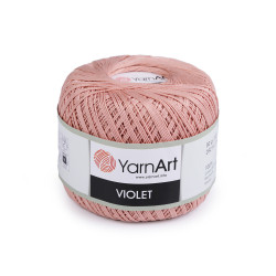Bavlnená priadza háčkovacia violet 50 g - Pudrová (1 Kus)