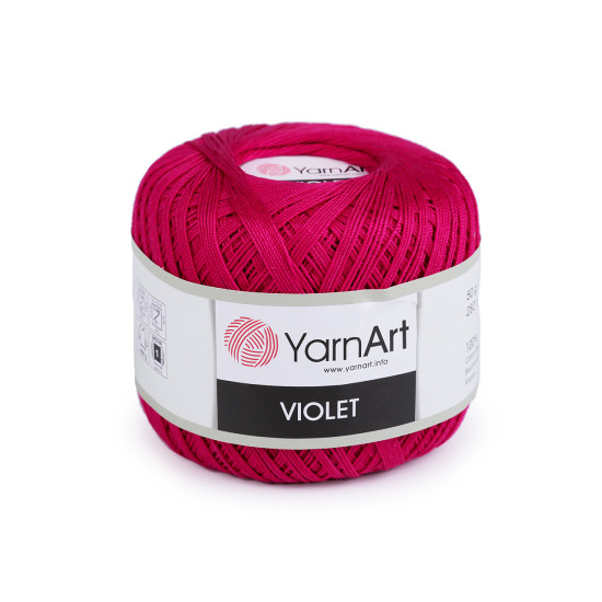 Bavlněná příze háčkovací violet 50 g - Multikolor (1 Kus) Bavlněná příze háčkovací violet 50 g - Multikolor (1 Kus)