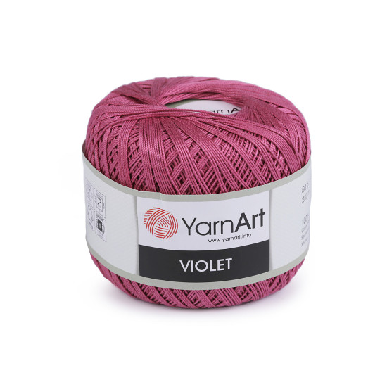 Bavlněná příze háčkovací violet 50 g - Multikolor (1 Kus) Bavlněná příze háčkovací violet 50 g - Multikolor (1 Kus)