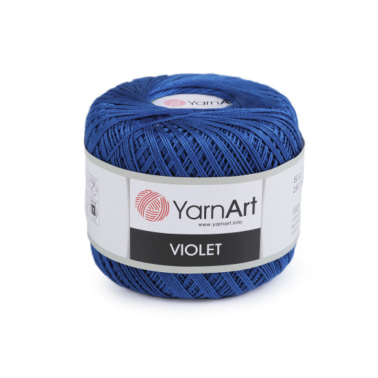 Bavlněná příze háčkovací violet 50 g - Multikolor (1 Kus) Bavlněná příze háčkovací violet 50 g - Multikolor (1 Kus)