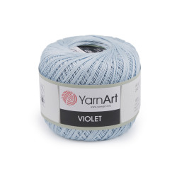 Bavlnená priadza háčkovacia violet 50 g - Modrá svetlá (1 Kus)