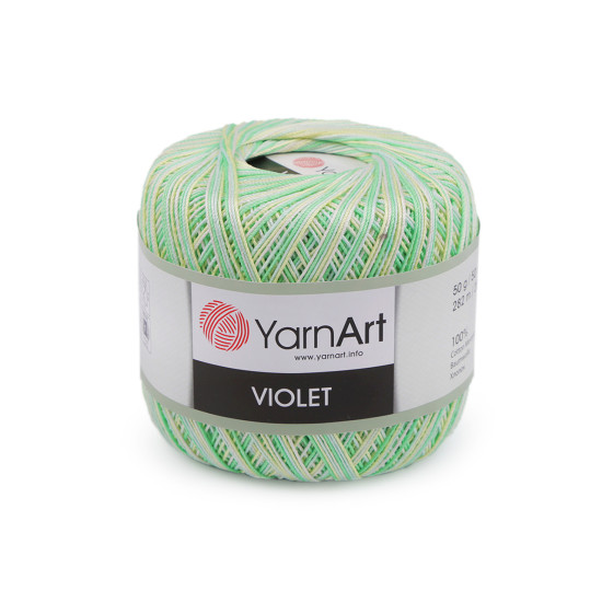 Bavlněná příze háčkovací violet 50 g - Multikolor (1 Kus) Bavlněná příze háčkovací violet 50 g - Multikolor (1 Kus)