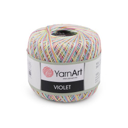 Bavlnená priadza háčkovacia violet 50 g - Multikolor (1 Kus)