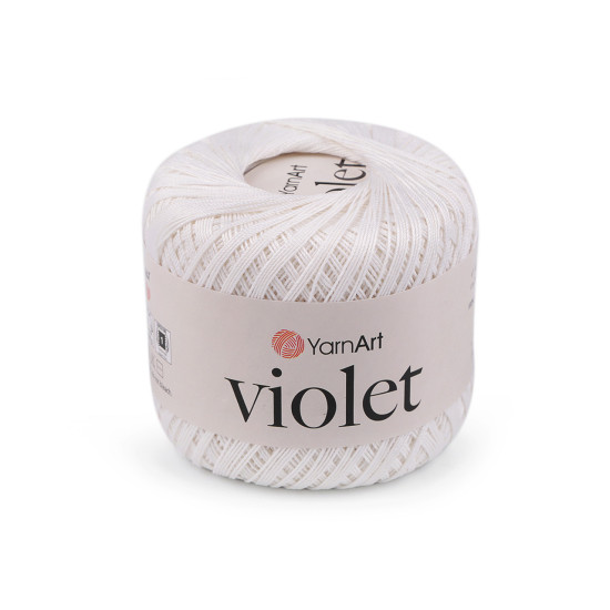 Bavlněná příze háčkovací violet 50 g - Multikolor (1 Kus) Bavlněná příze háčkovací violet 50 g - Multikolor (1 Kus)