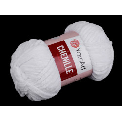Filato di ciniglia, per maglieria 100 g - Bianco (1 Pezzo)