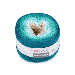 Cotton knitting yarn rosegarden 250 g - Turquoise (1 Piece)