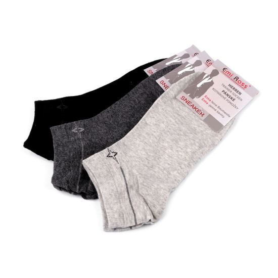 Calcetines tobilleros de algodón para hombre con ribete médico - Mezcla de colores al azar (3 Pares) Calcetines tobilleros de algodón para hombre con ribete médico - Mezcla de colores al azar (3 Pares)