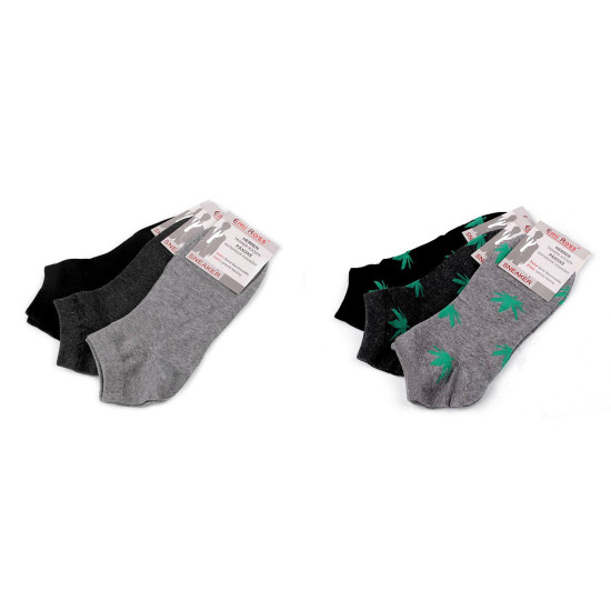 Calcetines tobilleros de algodón para hombre con ribete médico - Mezcla de colores al azar (3 Pares) Calcetines tobilleros de algodón para hombre con ribete médico - Mezcla de colores al azar (3 Pares)