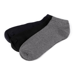 Calcetines tobilleros de algodón para hombre con ribete médico - Mezcla de colores al azar (3 Pares)