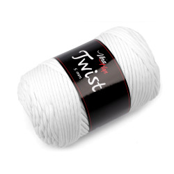 Cotton knitting yarn twist macrame 500 g, combing - White (1 Piece)