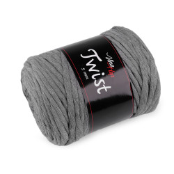 Cotton knitting yarn twist macrame 500 g, combing - Grey (1 Piece)